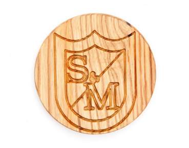 Beer Coaster S&M Wood round