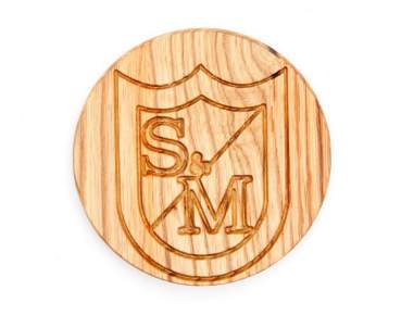 Bierdeckel S&M Holz rund