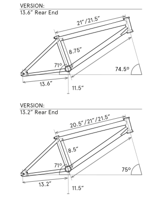Rahmen Fly Bikes Dove 13.6"